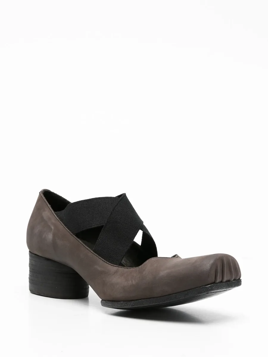 block-heel leather heeled pumps 3