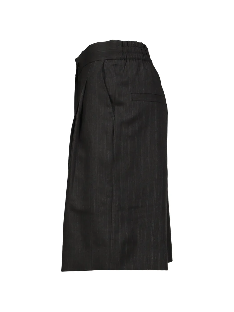 pinstriped wool shorts 7