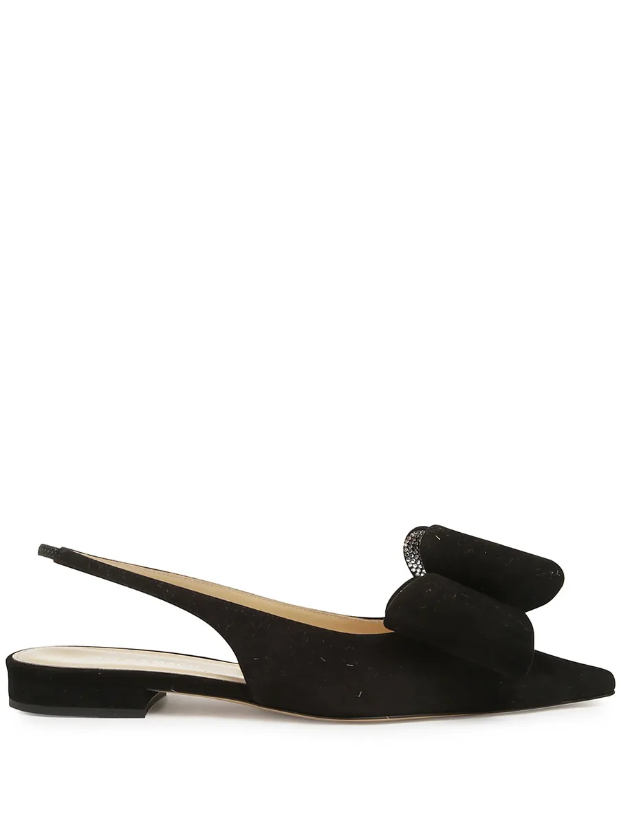 bow-detail leather ballerinas 1