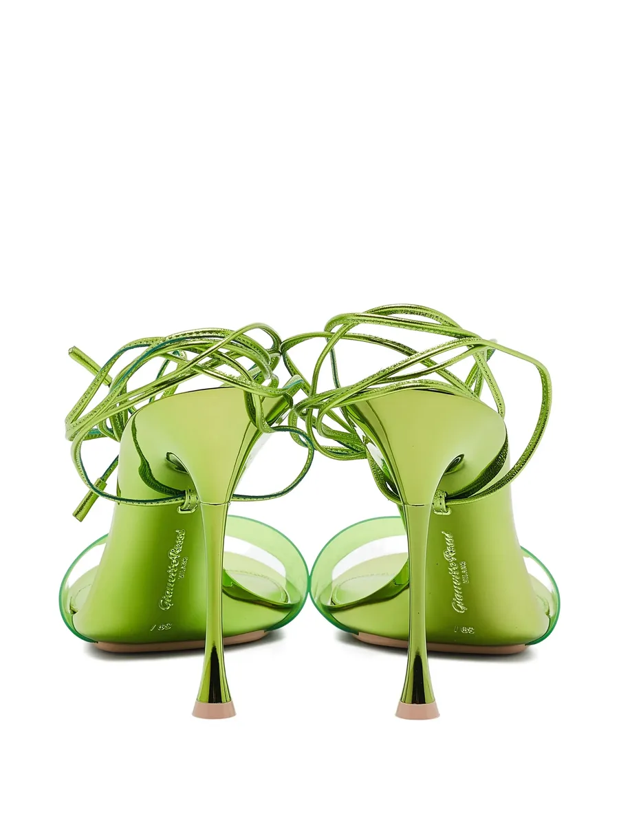 pre-owned 115mm transparent-strap sandals 5