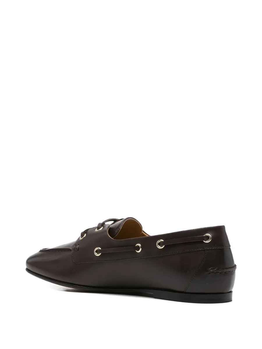 Paola eyelet lace-up boat shoes 5