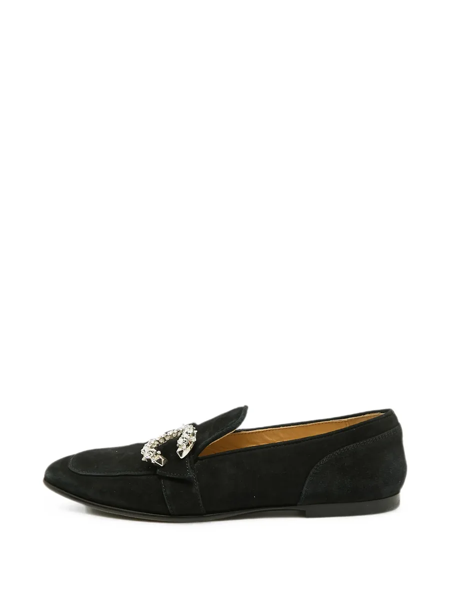 Mani crystal-buckle loafers 1