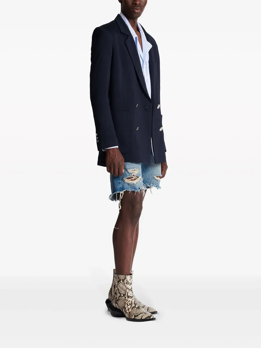 monogram-pattern double-breasted blazer 5