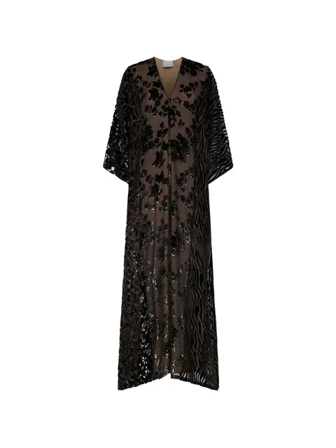 sequin-embellished velvet-motif dress