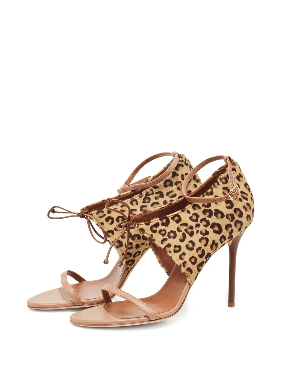 pre-owned 110mm leopard-print sandals 13