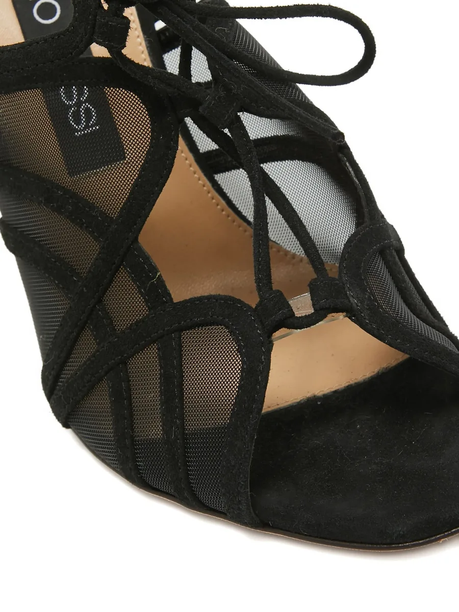 Pre-owned mesh-lace sandals 11