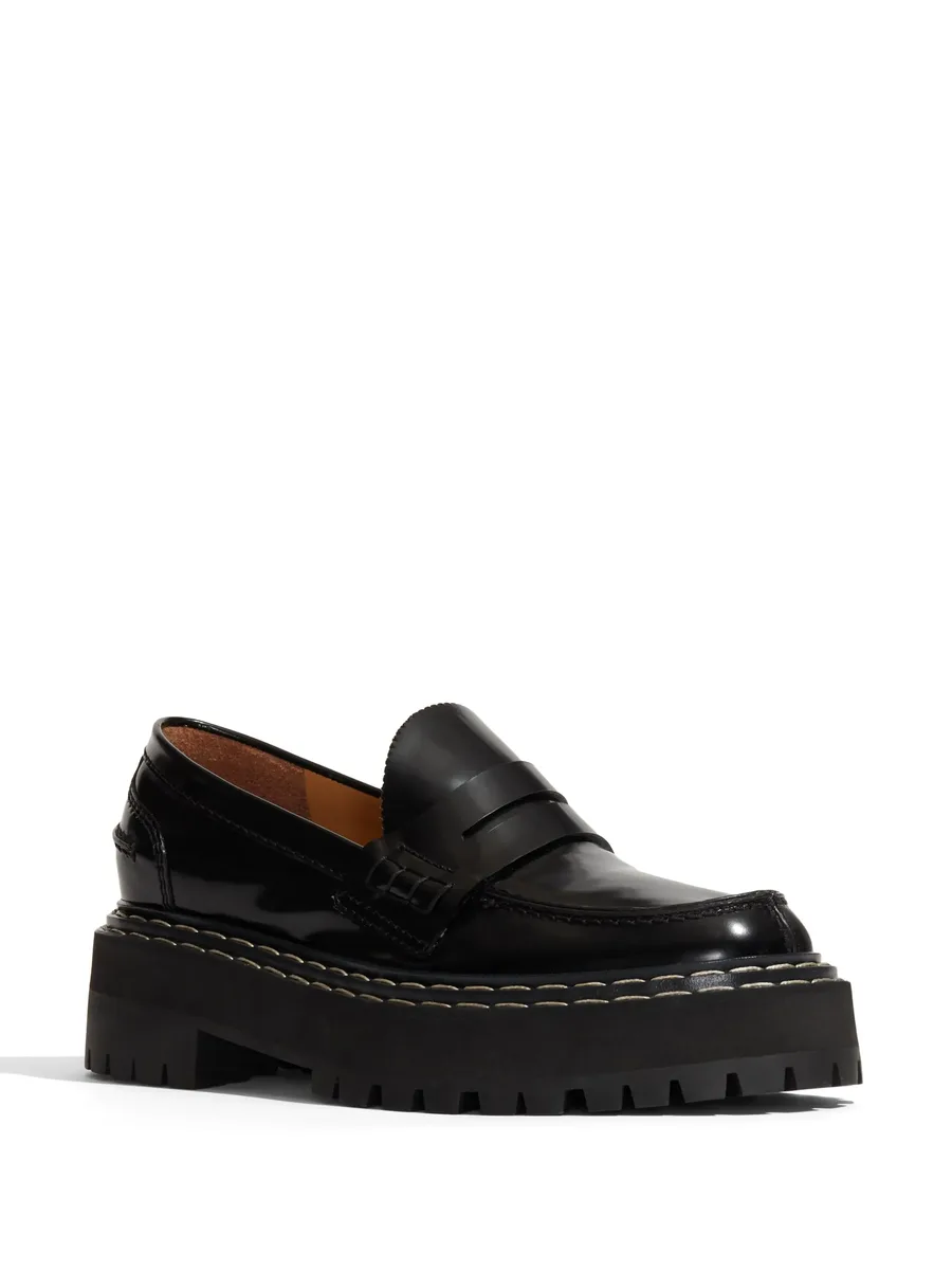 lug-sole leather loafers 4