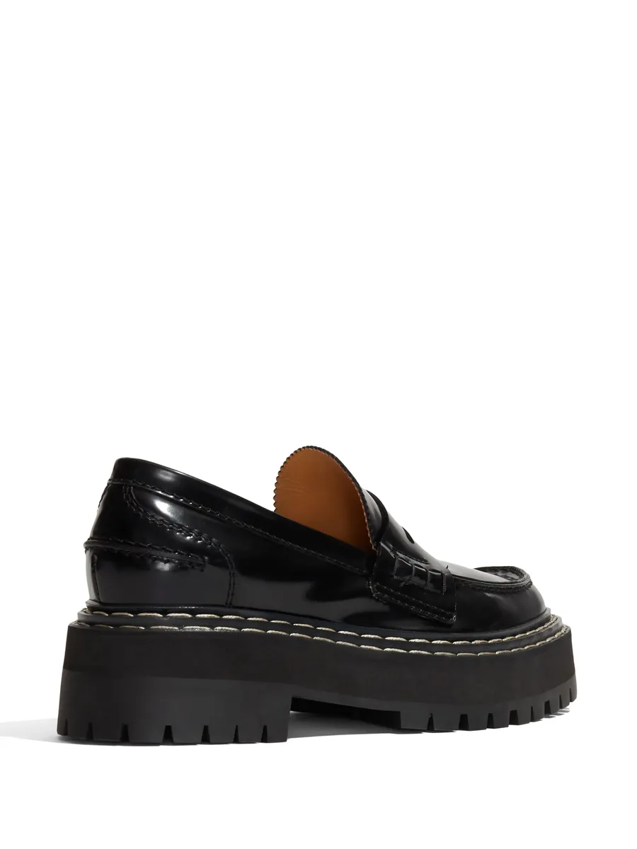 lug-sole leather loafers 5