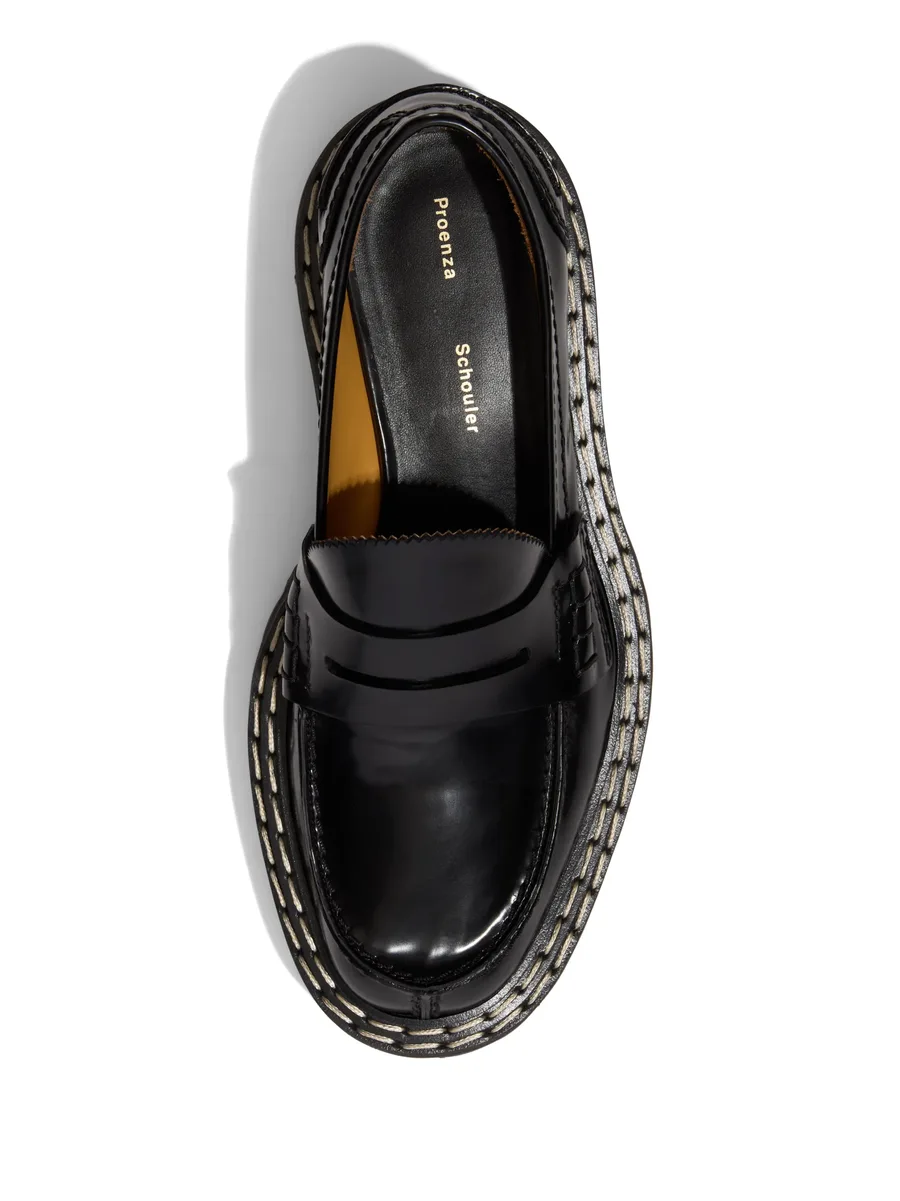 lug-sole leather loafers 7
