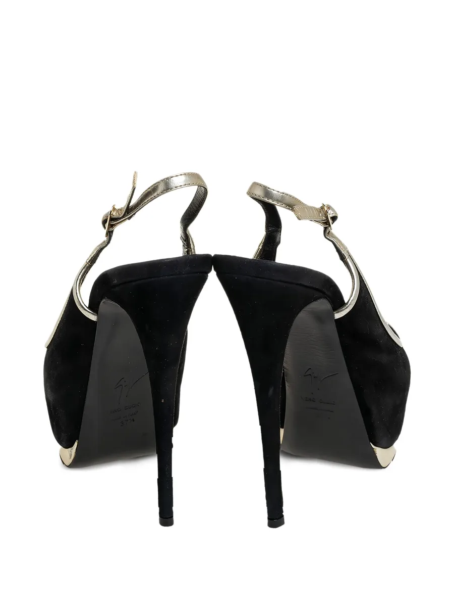 150mm suede slingback pumps 6