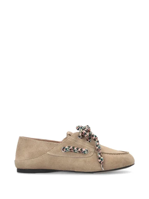 woven lace-up loafers