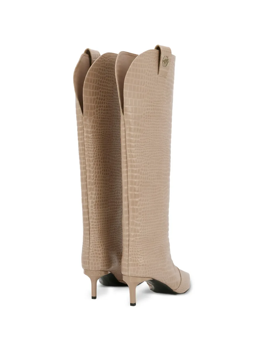 croco-print logo boots 5
