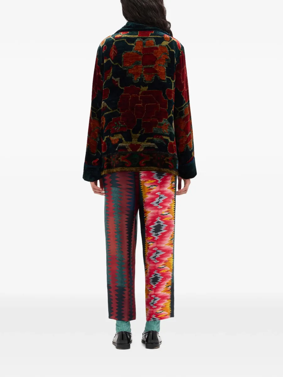 Kanpur geometric-print buttoned blazer 4