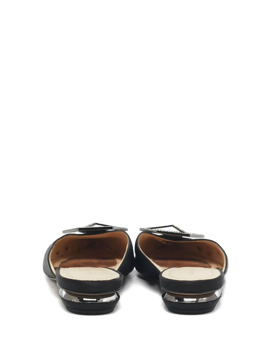 pre-owned Eden geometric-embellishment mules 8