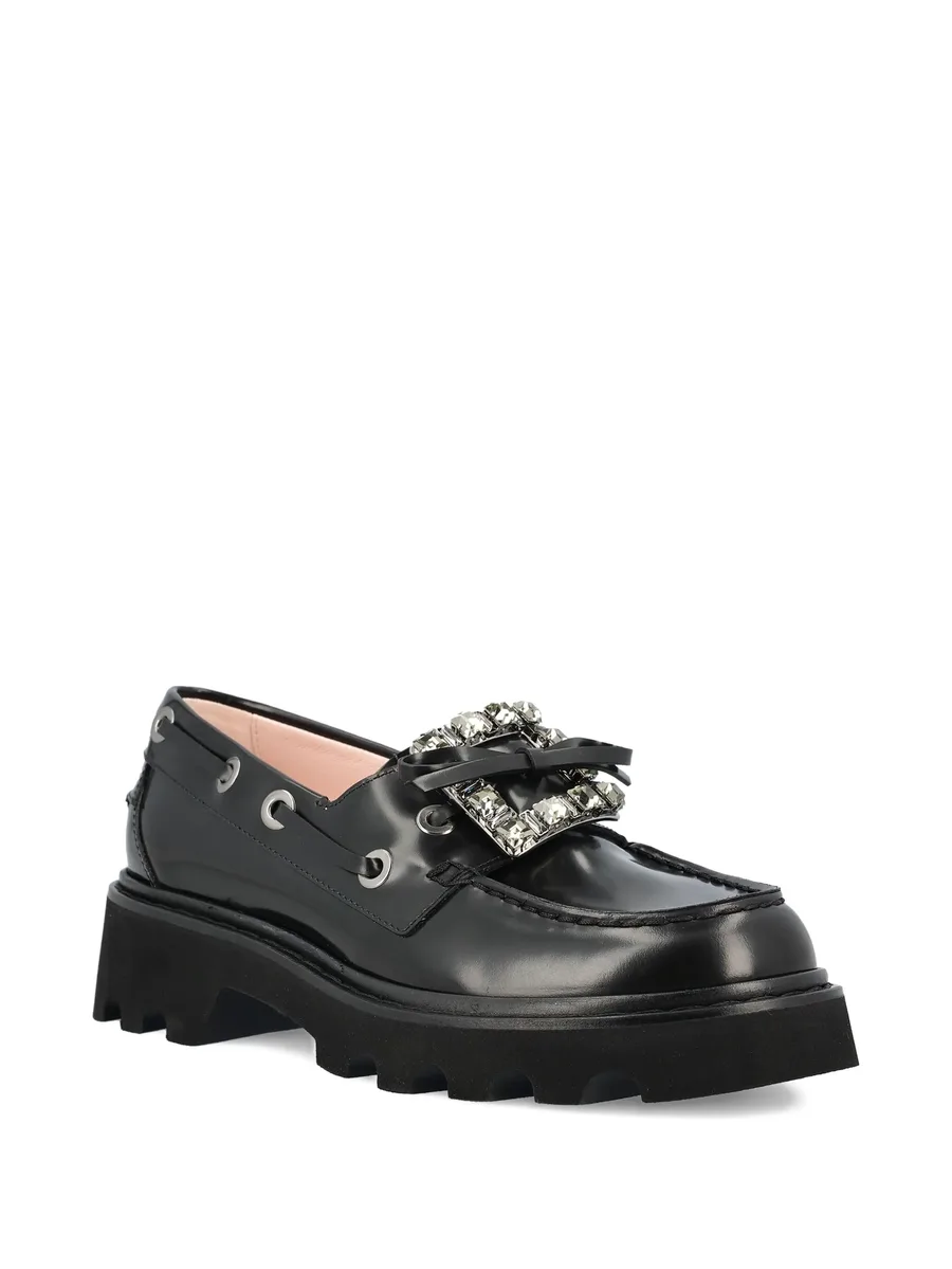 crystal-embellished boat loafers 4