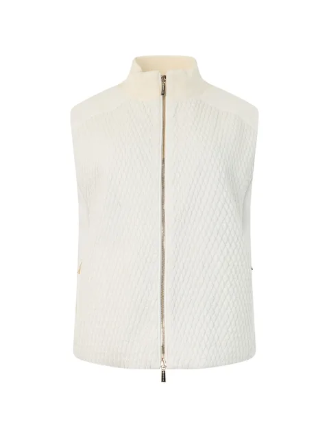 quilted high-neck vest