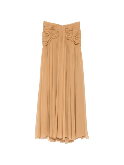 draped slit skirt