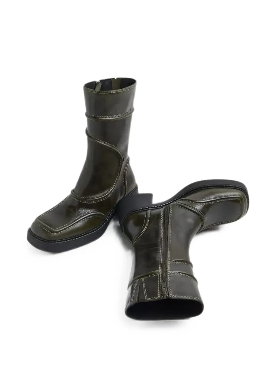 ботинки Malene с контрастной строчкой 5