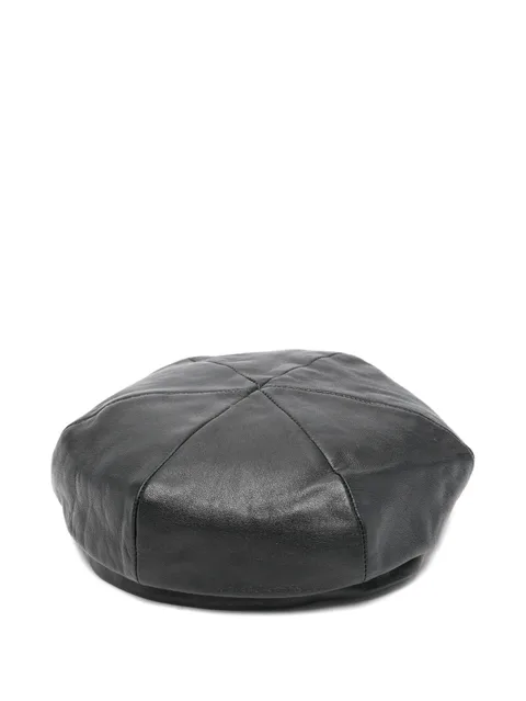 1990s leather beret