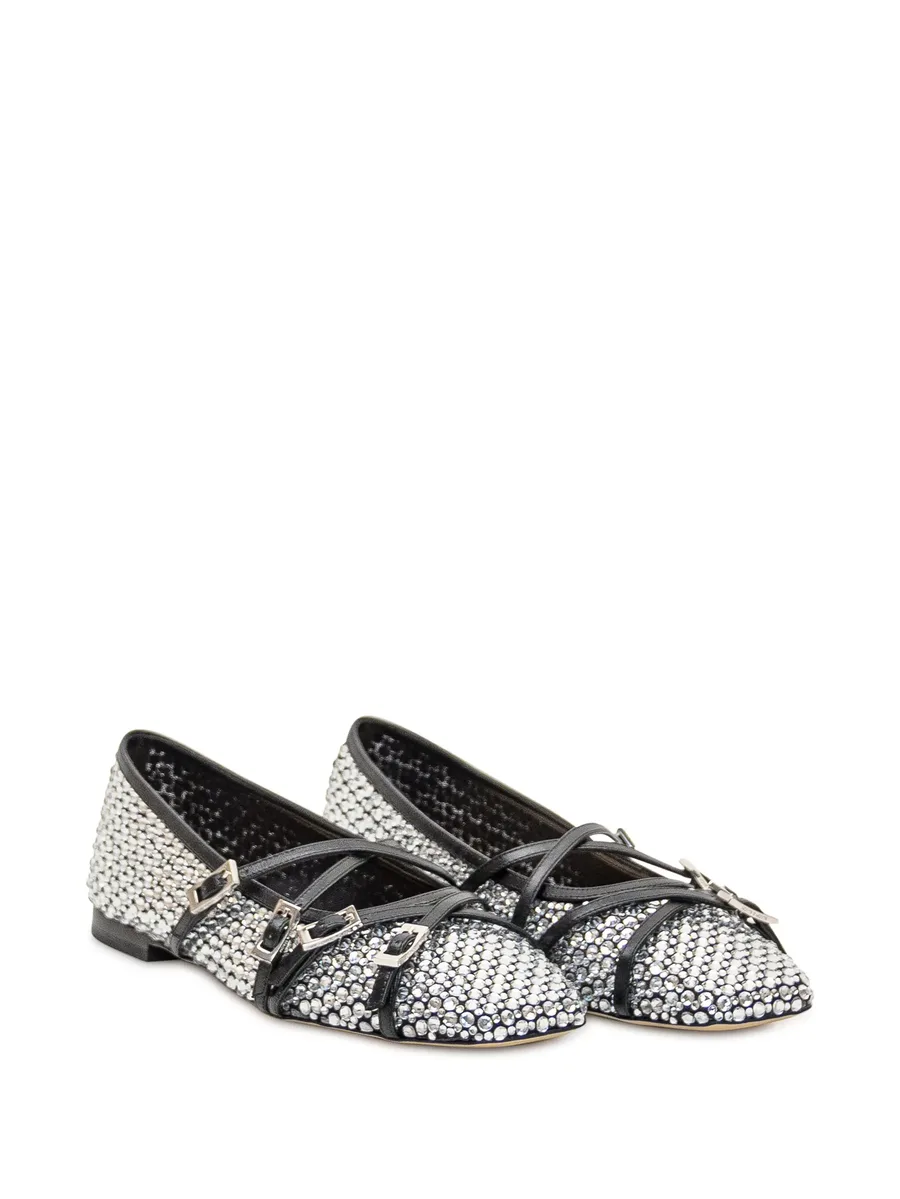 Crystal Net ballerina shoes 3