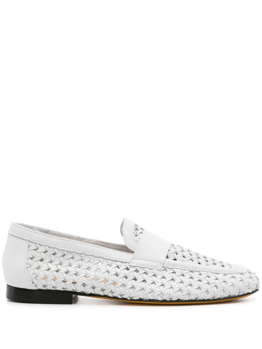 interwoven leather loafers 2