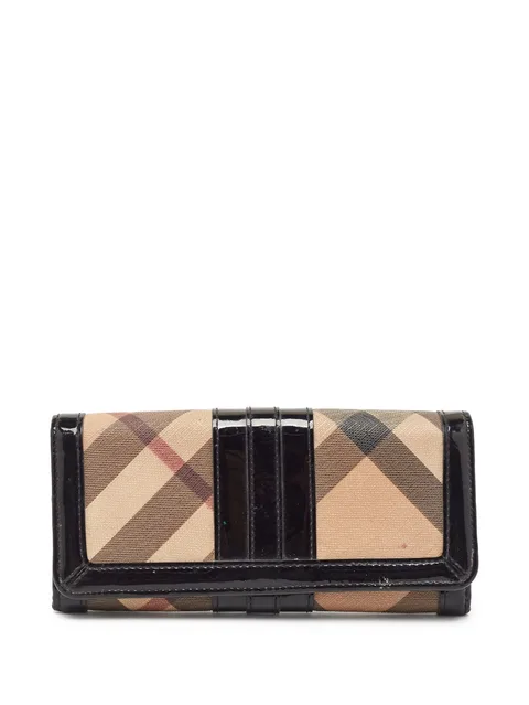 Vintage Check-patterned wallet