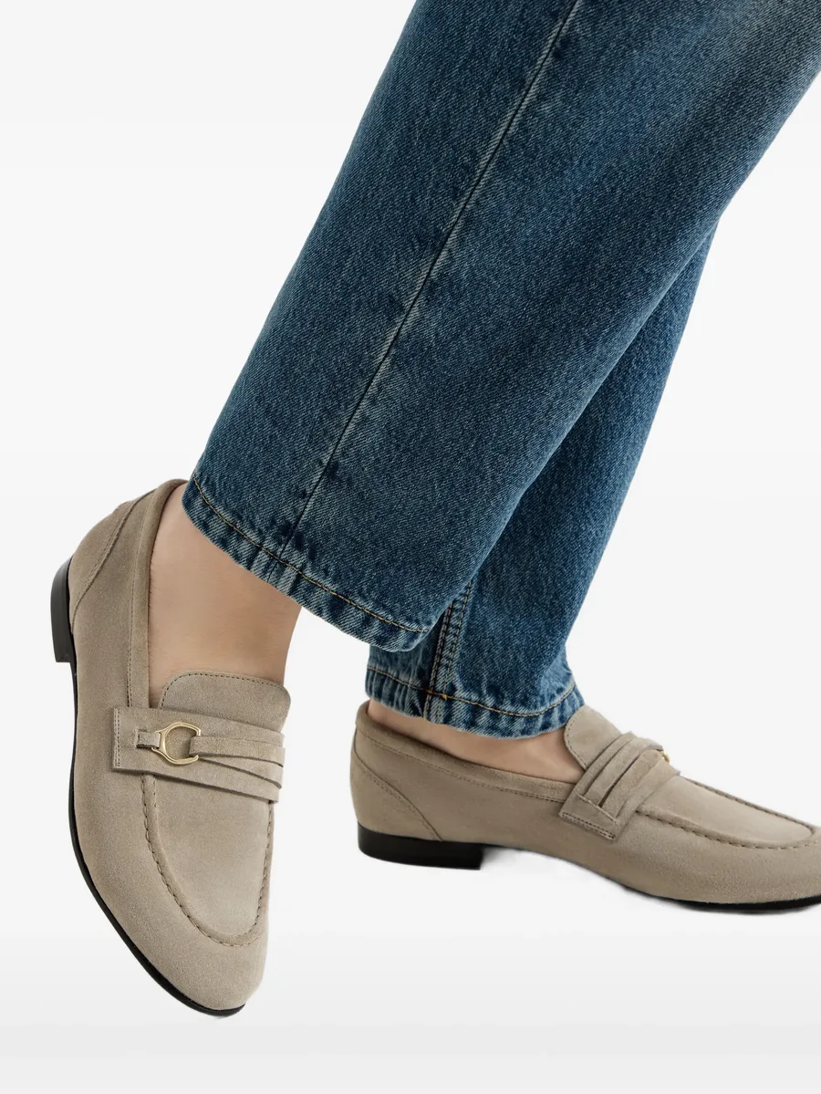 metal-bit suede loafers 12
