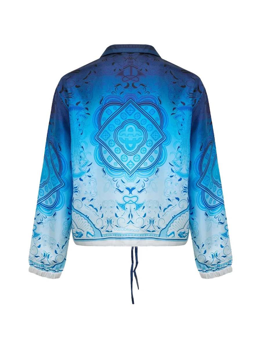 blue gradient Egyptian Rug silk track jacket 2