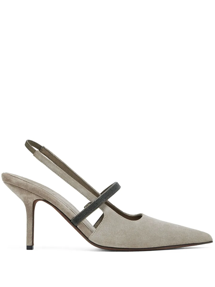 80mm slingback suede pumps 2