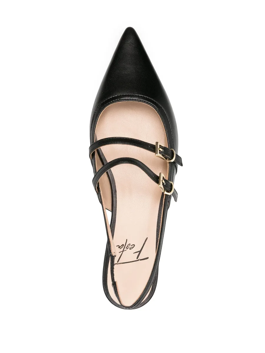 Coimbra leather slingback pumps 7