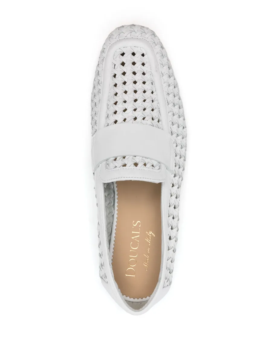 interwoven leather loafers 8