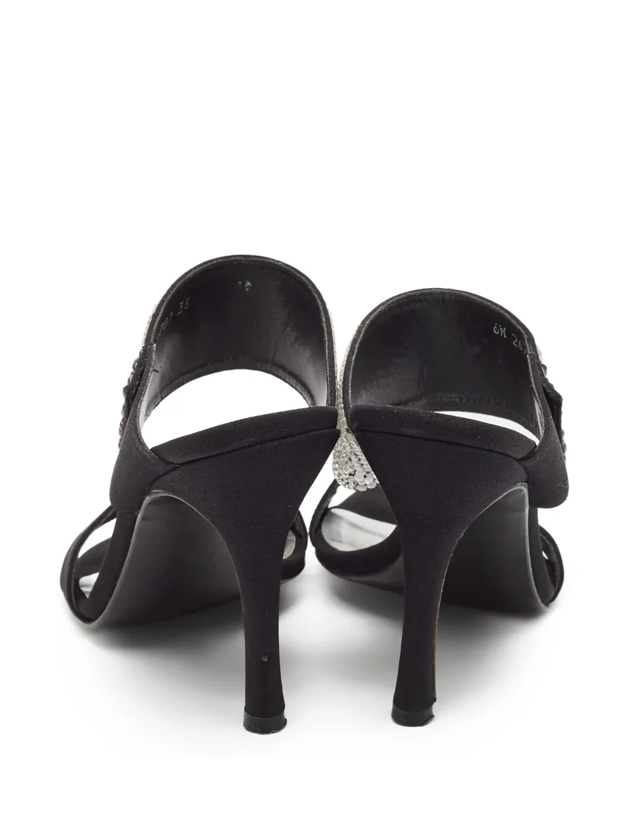 pre-owned 100mm rhinestone-embellished sandals 5