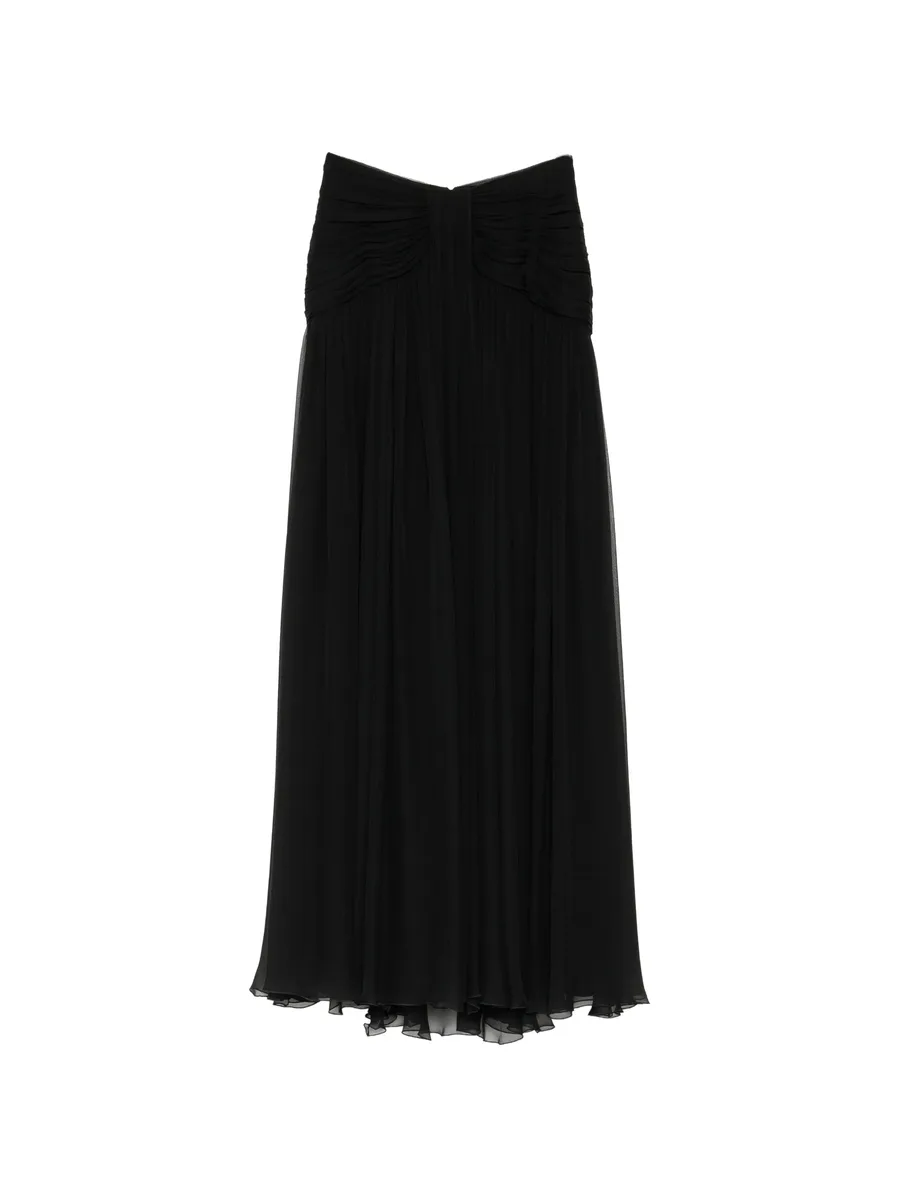 draped slit skirt 1