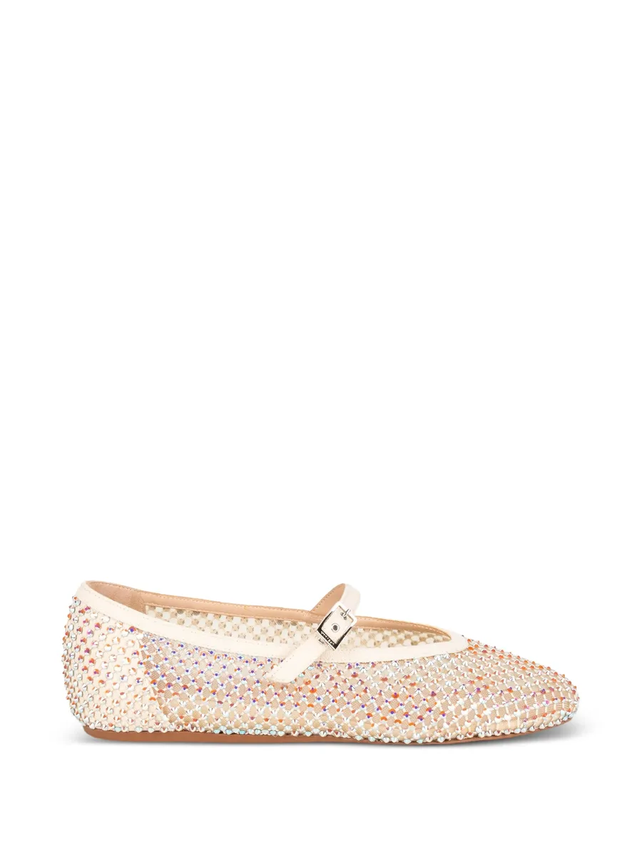 Gilda crystal-embellished mesh ballet flats 2