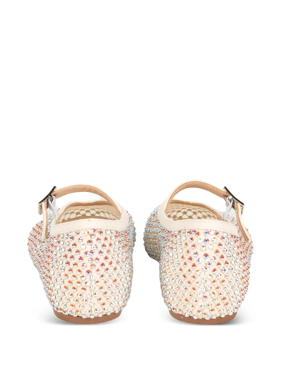 Gilda crystal-embellished mesh ballet flats 6