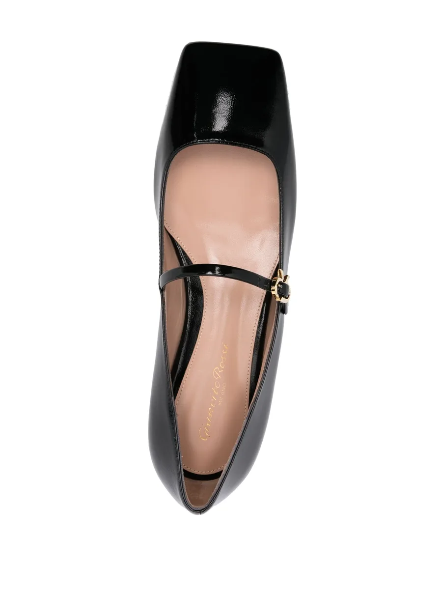 buckle-fastening leather ballerina shoes 8