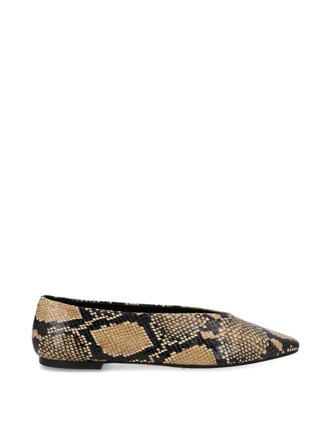 animal-print ballet flats