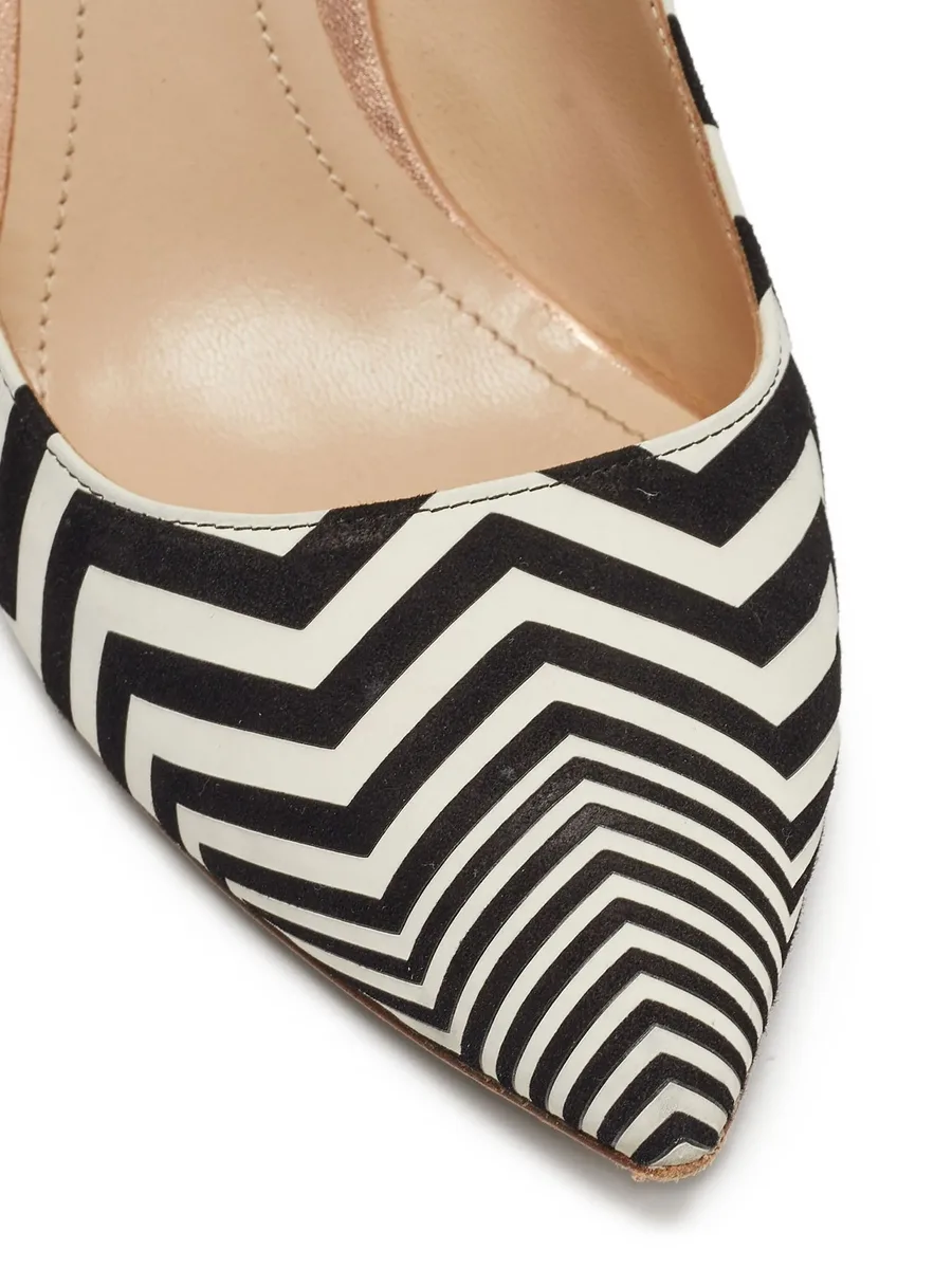 pre-owned 110mm zigzag-patterned pumps 11