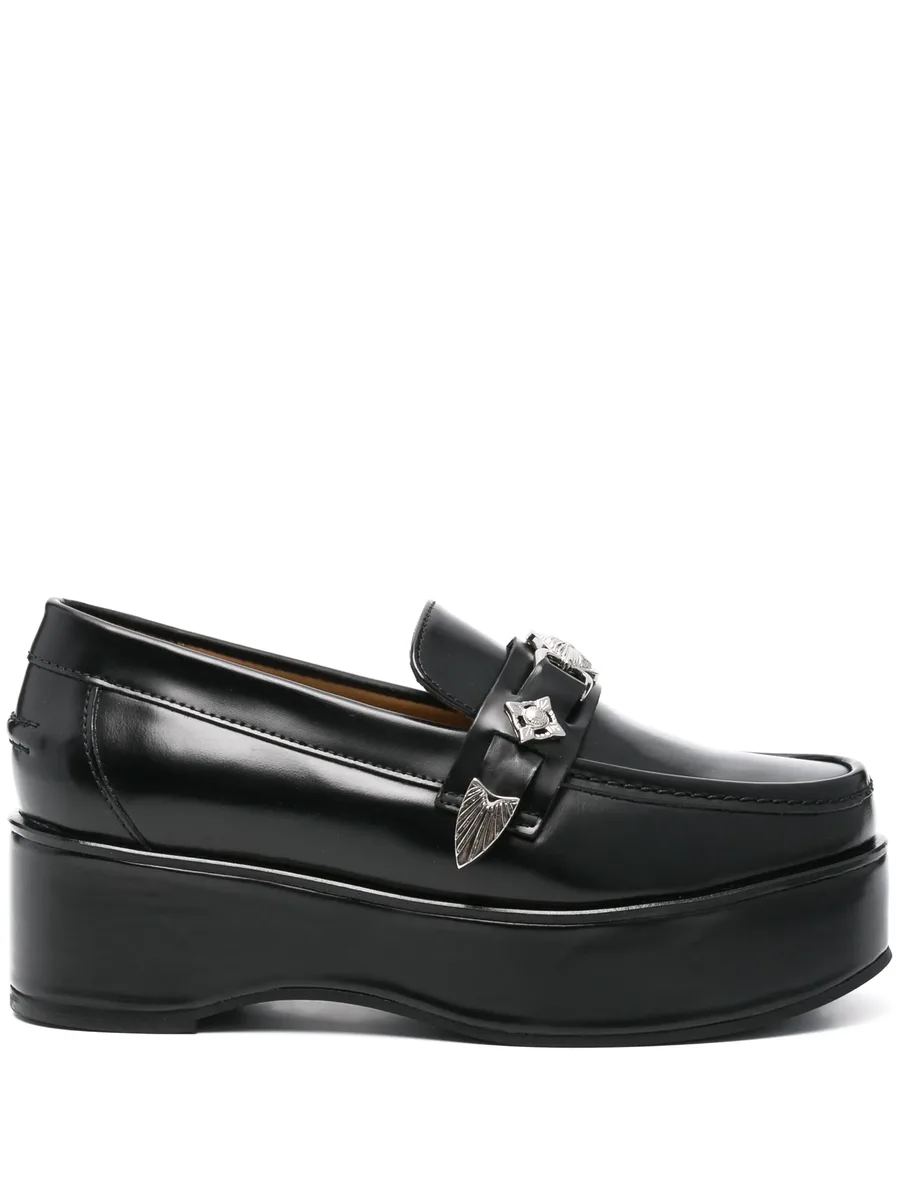 plaque-detailed loafers 1