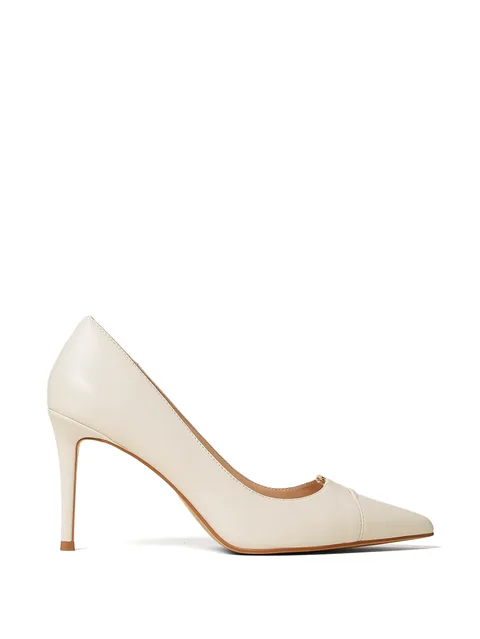 logo-engraved buckle heeled pumps