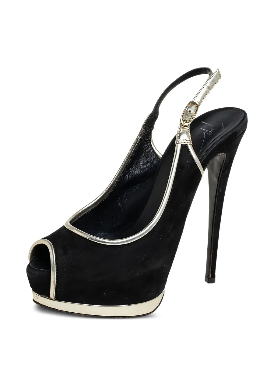 150mm suede slingback pumps 4