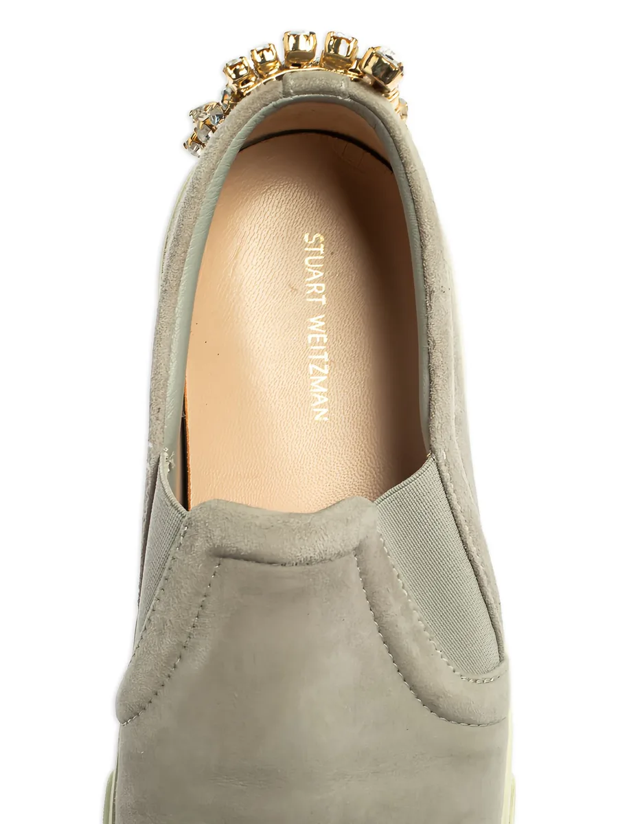 pre-owned Harlow suede slip-on sneakers 10