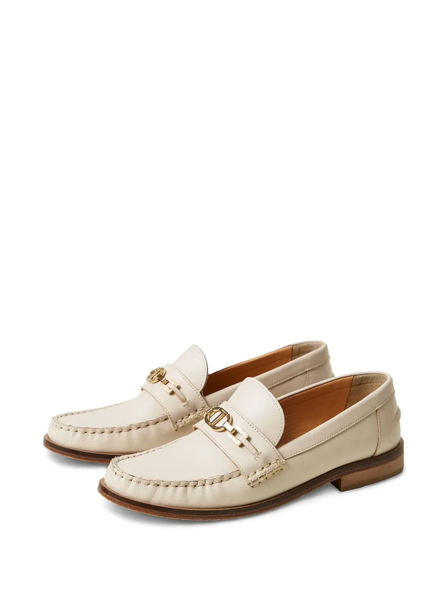 Oval T leather loafers 4