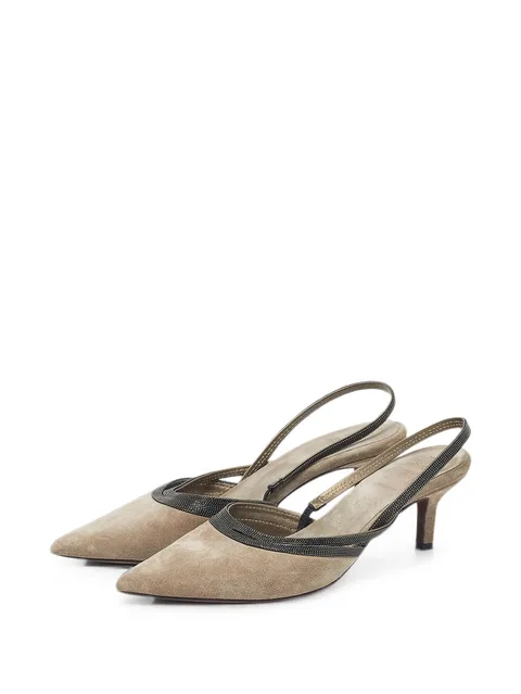 embellished slingback pumps