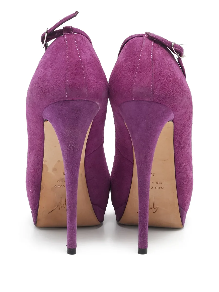 135mm platform ankle strap pumps 3
