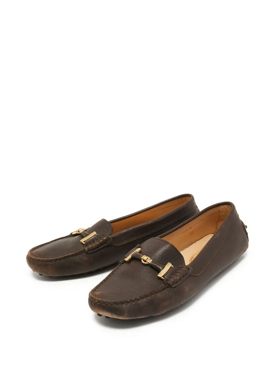 pre-owned leather loafers 3