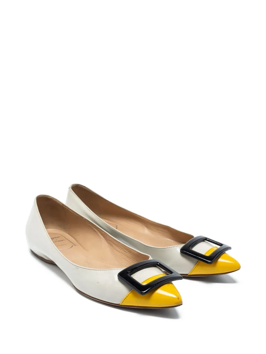pre-owned Trompette buckle-embellished ballet flats 9