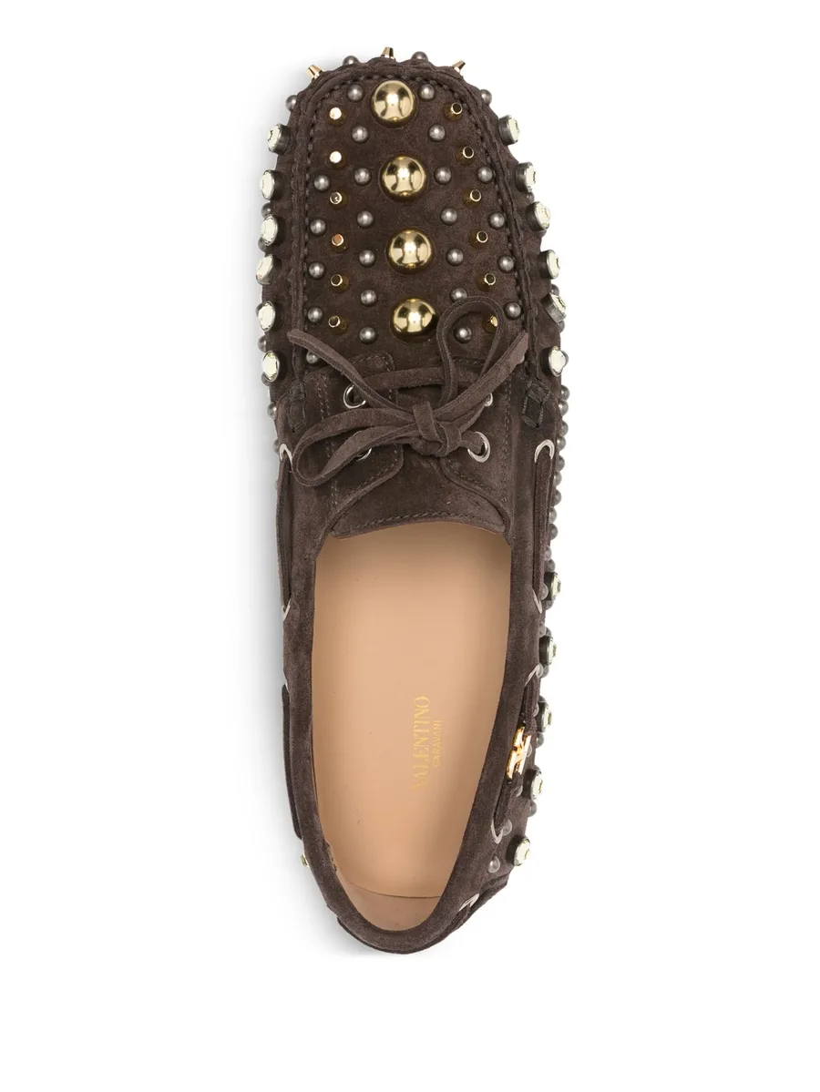studded suede boat shoes 7