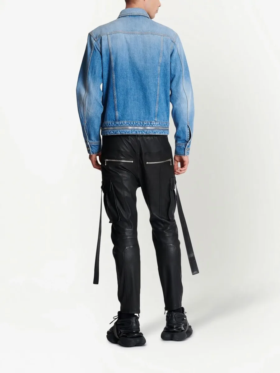 zip-detail denim jacket 8
