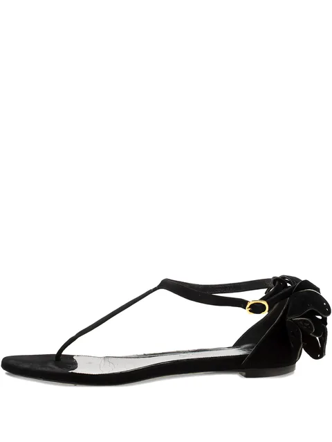 butterfly-detail leather sandals